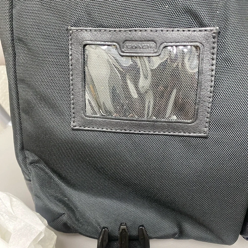 Coach Voyager Black Messenger Bag/ Travel Bag With Silver Accents - NWOT